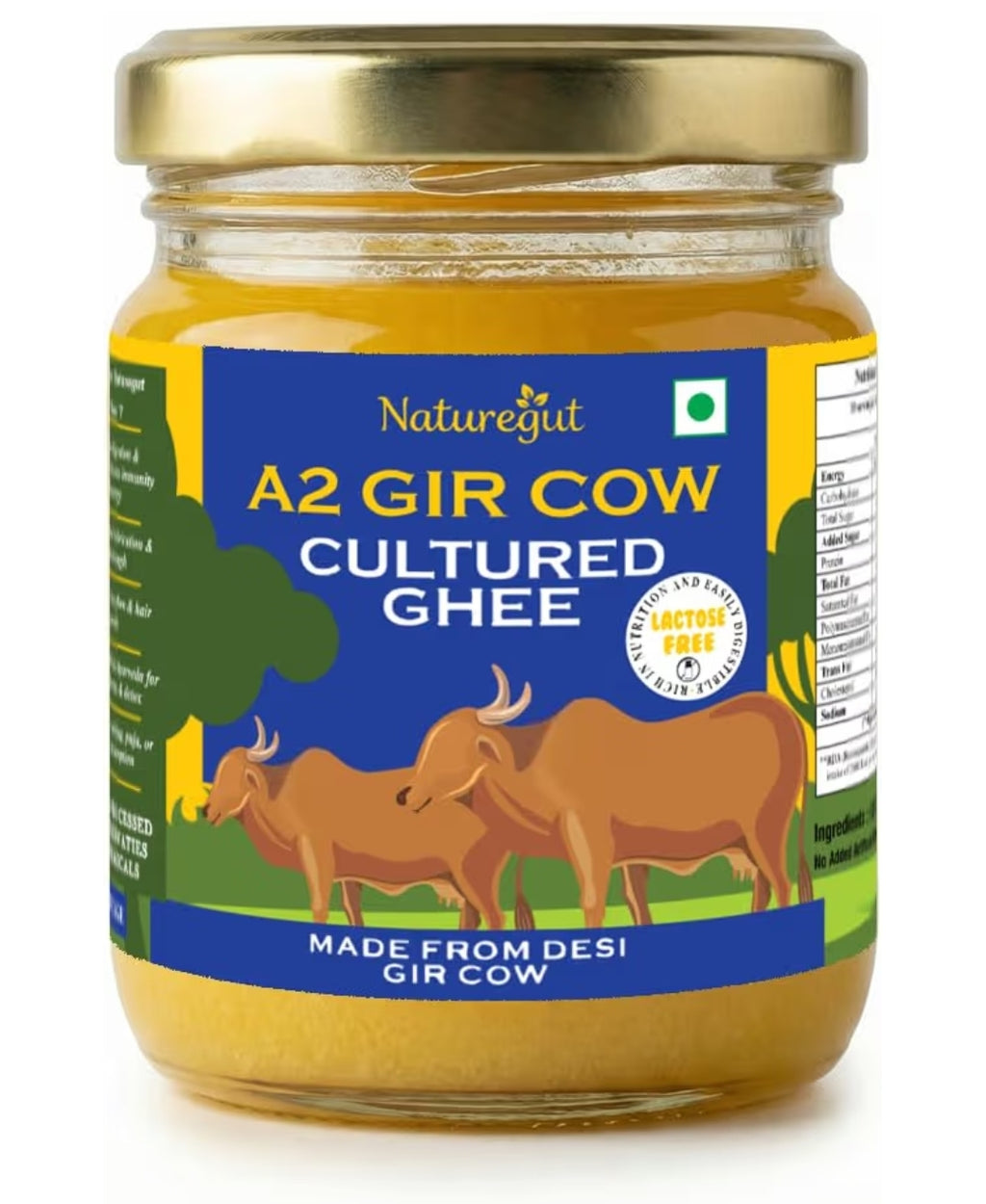 250 ml Naturegut A2 Gir Cow Cultured Ghee