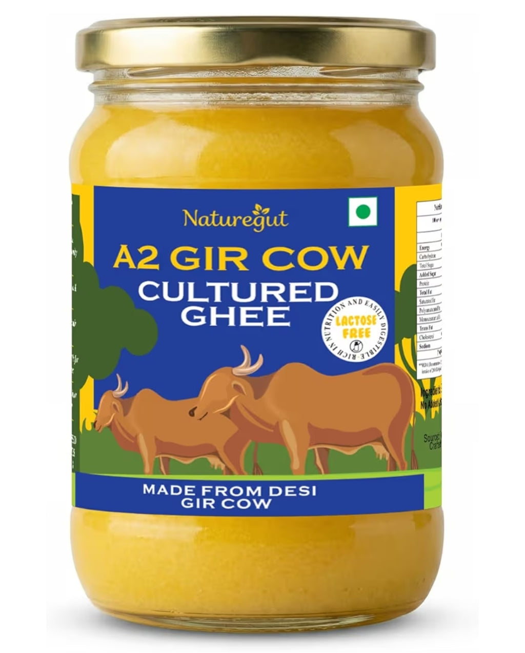 500 ml Naturegut A2 Gir Cow Cultured Ghee