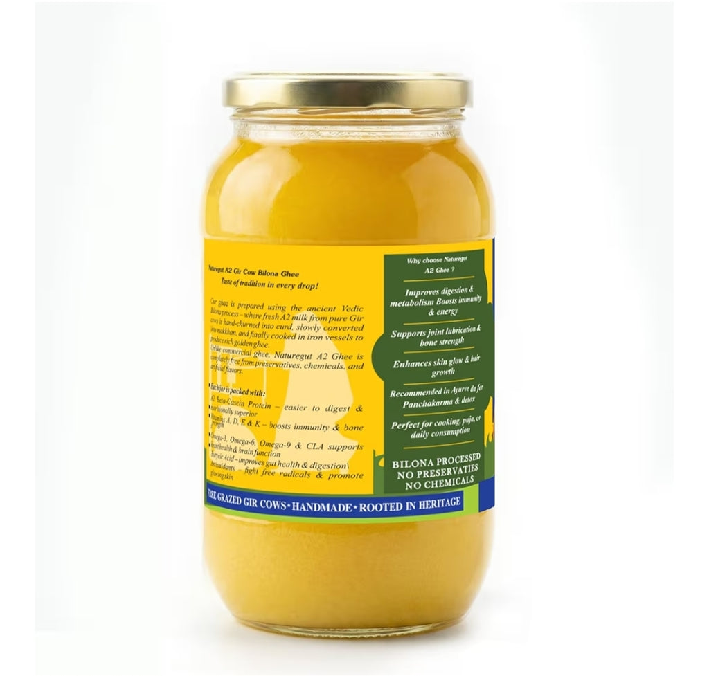 1 Ltr Naturegut A2 Gir Cow Cultured Ghee